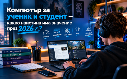 Компютър за ученик и студент — какво наистина има значение през 2026 г.?