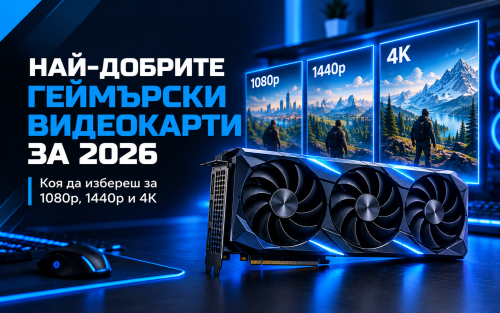 Най-добрите геймърски видеокарти за 2026 — коя да избереш за 1080p, 1440p и 4K