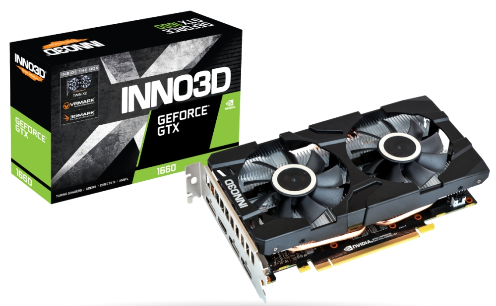 Видео карта INNO3D GeForce GTX 1660 Twin X2 6GB