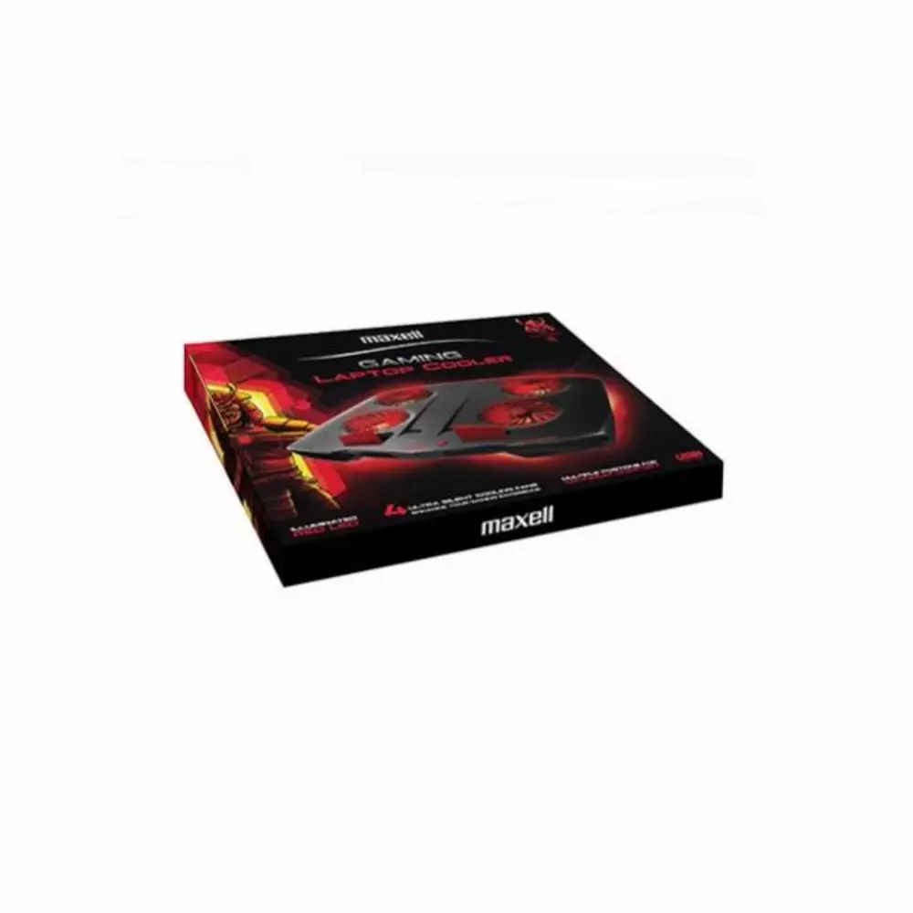 Охладител за геймърски лаптоп MAXELL Samurai CA-CL-9, 4 вентилатора, USB hub, Черен