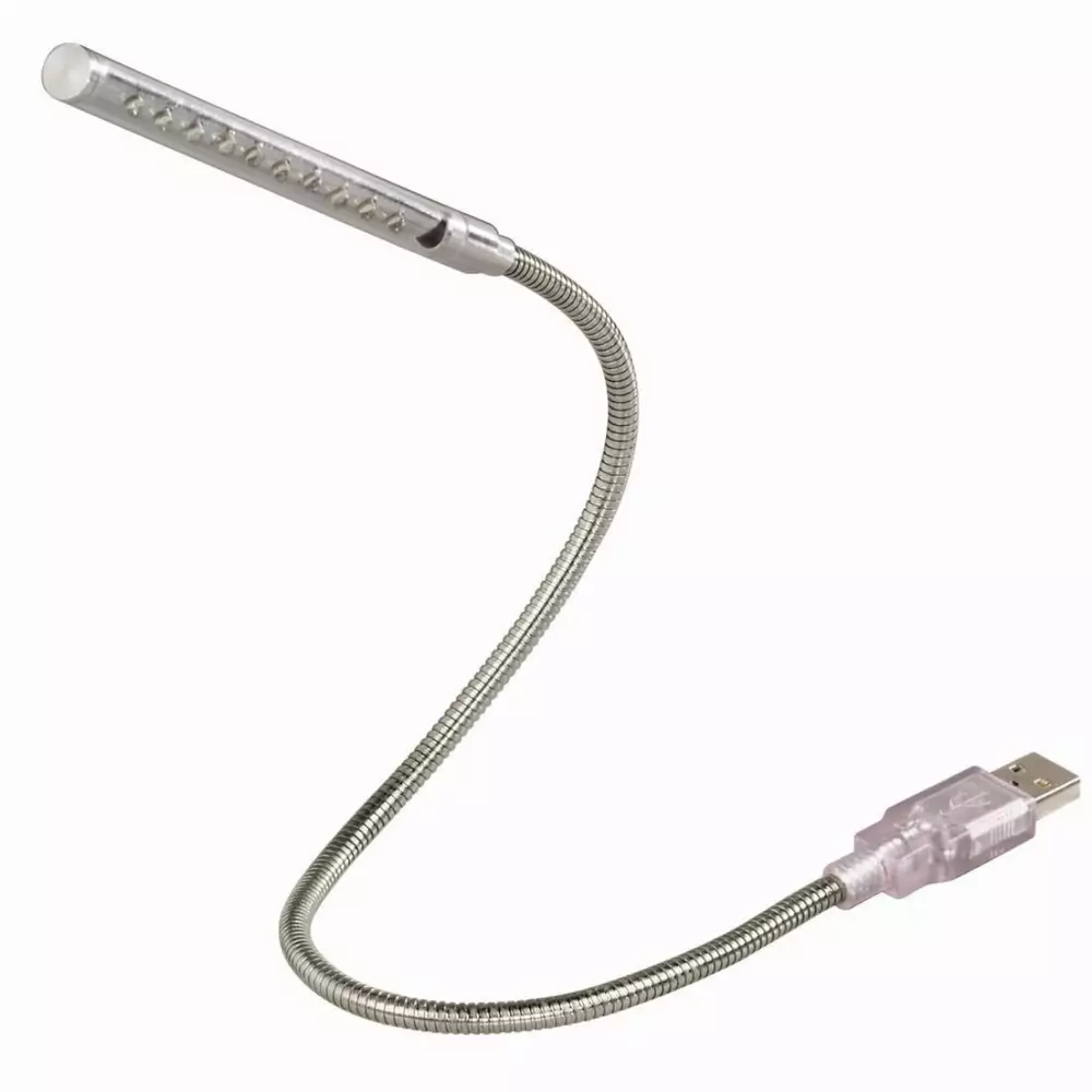 Лампа за лаптоп HAMA-39730, "Gloose Neck" LED светлина, Сив