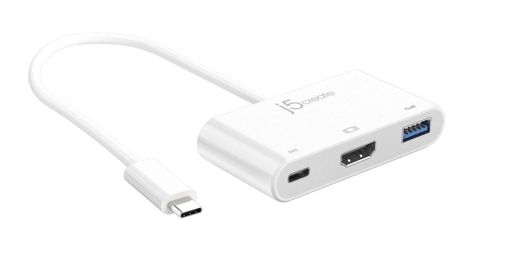 Адаптер j5create JCA379, USB-C - HDMI/Ethernet/ USB 3.0 / PD 2.0