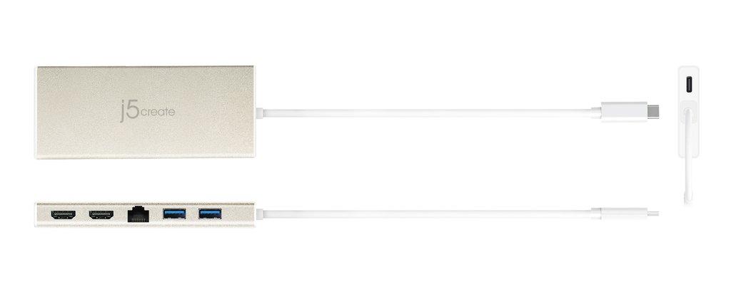 Докинг станция j5 create JCD381, USB-C - 2x HDMI/USB 3.1/PD 2.0/LAN