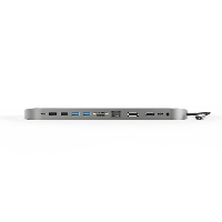 Докинг станция 12 в 1 HAMA 135761, USB, HDMI&trade;, DP, LAN, SD, microSD, Jack, Сив