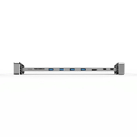 Докинг станция 9 в 1 HAMA 135765, 4 x USB-A, USB-C, HDMI&trade;, LAN, SD, microSD, Сив