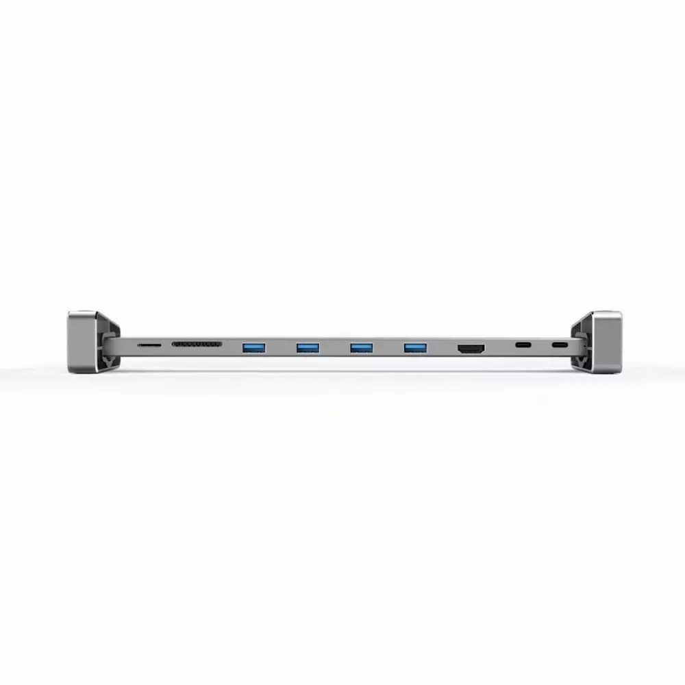 Докинг станция 9 в 1 HAMA 135765, 4 x USB-A, USB-C, HDMI&trade;, LAN, SD, microSD, Сив
