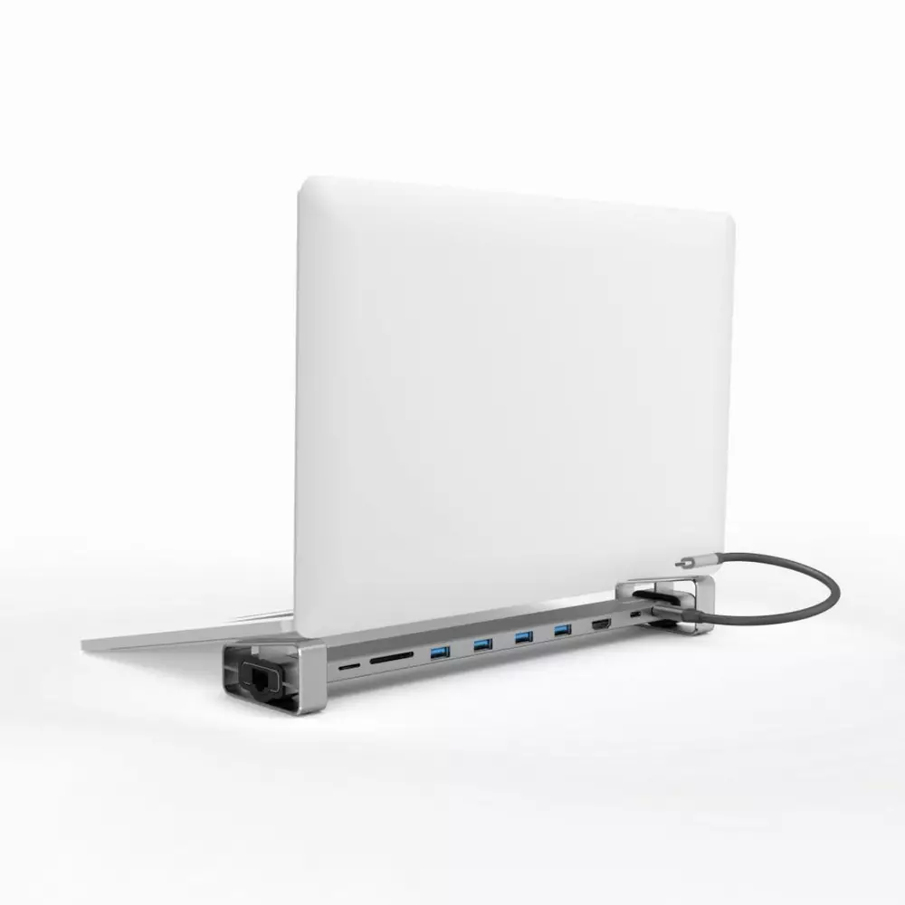 Докинг станция 9 в 1 HAMA 135765, 4 x USB-A, USB-C, HDMI™, LAN, SD, microSD, Сив