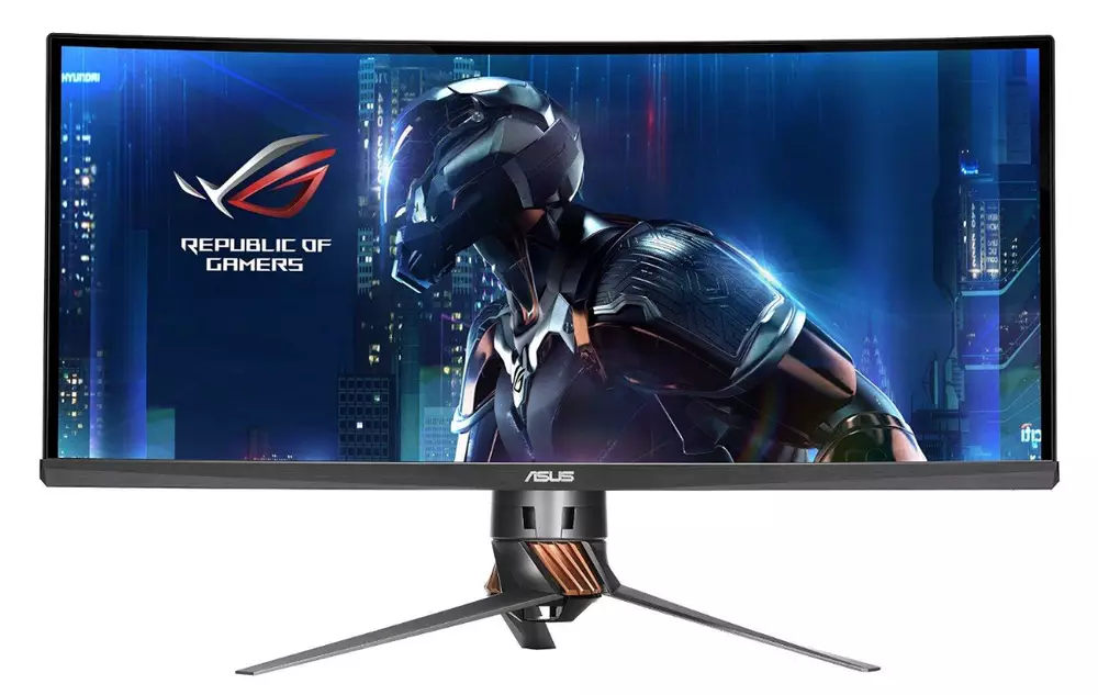 Монитор ASUS ROG Swift Curved 34 inch, Ultra-wide, QHD IPS, 100Hz G-Sync DisplayPort, HDMI, Черен