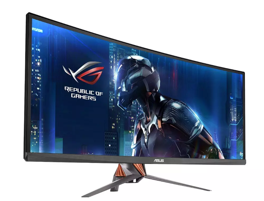 Монитор ASUS ROG Swift Curved 34 inch, Ultra-wide, QHD IPS, 100Hz G-Sync DisplayPort, HDMI, Черен