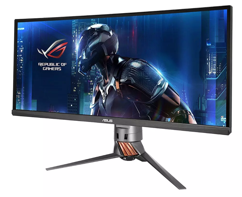 Монитор ASUS ROG Swift Curved 34 inch, Ultra-wide, QHD IPS, 100Hz G-Sync DisplayPort, HDMI, Черен