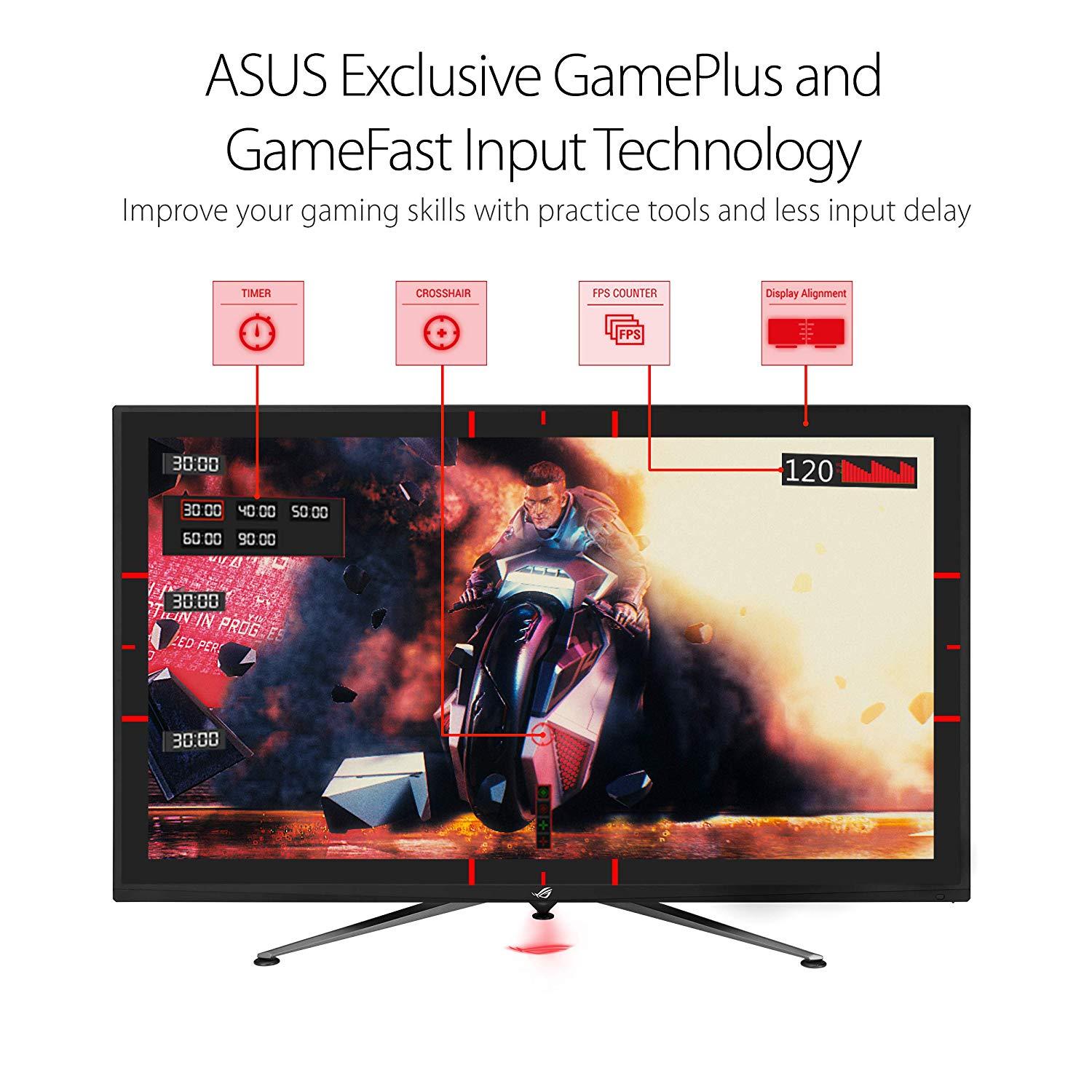 Монитор ASUS ROG STRIX XG438Q 43", 4K 3840x2160, VA, 120Hz, HDR, 90% DCI-P3, AMD FreeSync 2