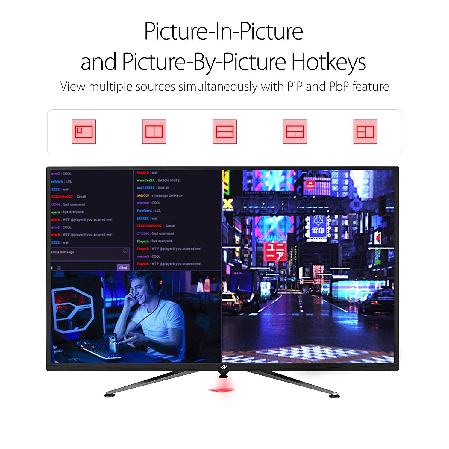 Монитор ASUS ROG STRIX XG438Q 43", 4K 3840x2160, VA, 120Hz, HDR, 90% DCI-P3, AMD FreeSync 2