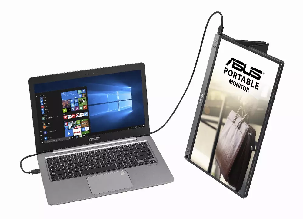 Монитор ASUS ZenScreen MB16ACM 15.6", IPS, FHD 1920x1080, 60Hz, 5ms, USB Type-C, Преносим