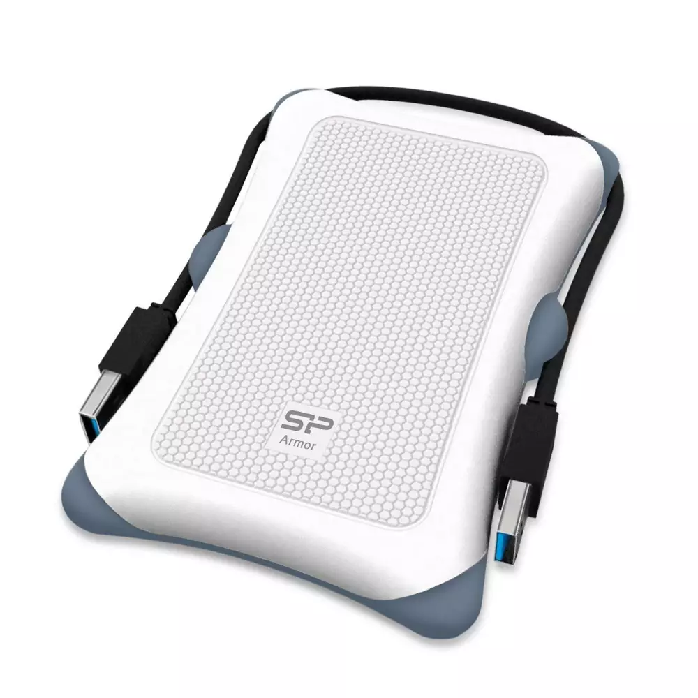 Външен диск Silicon Power Armor A30 1TB 2.5" USB 3.1 White - SP010TBPHDA30S3W