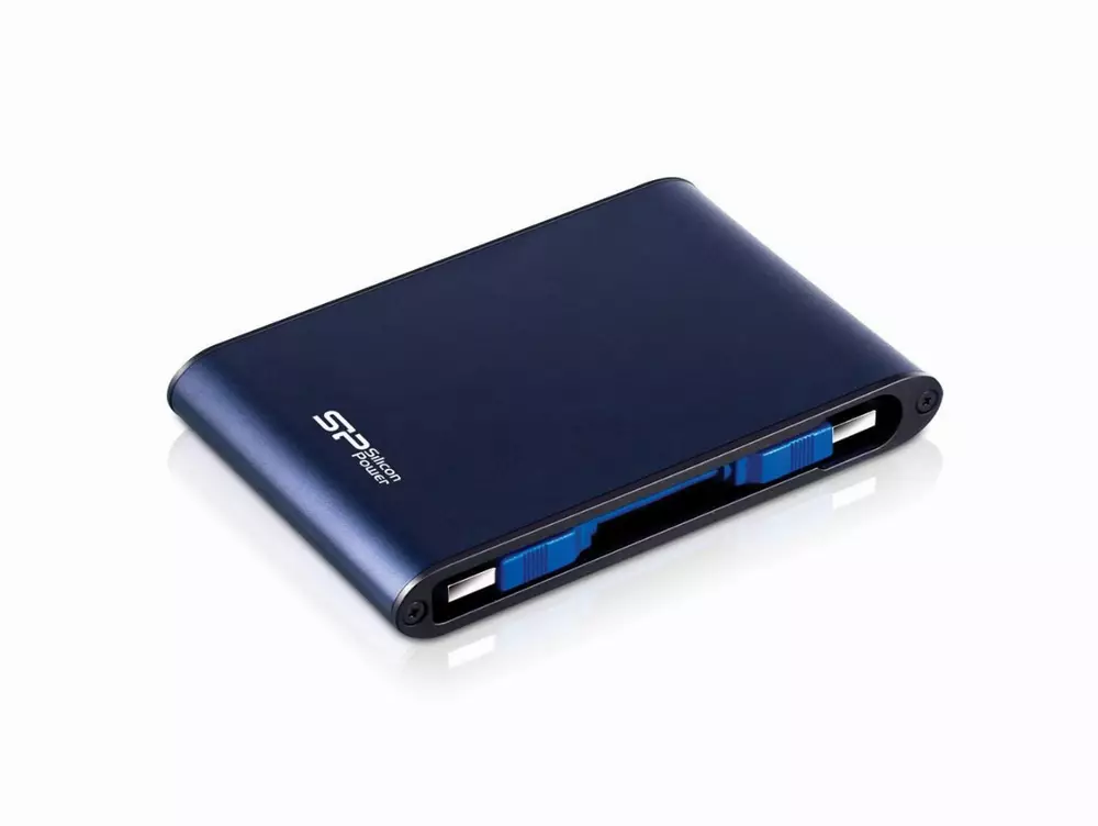 Външен диск Silicon Power Armor A80 2TB USB 3.1 Blue - SP020TBPHDA80S3B