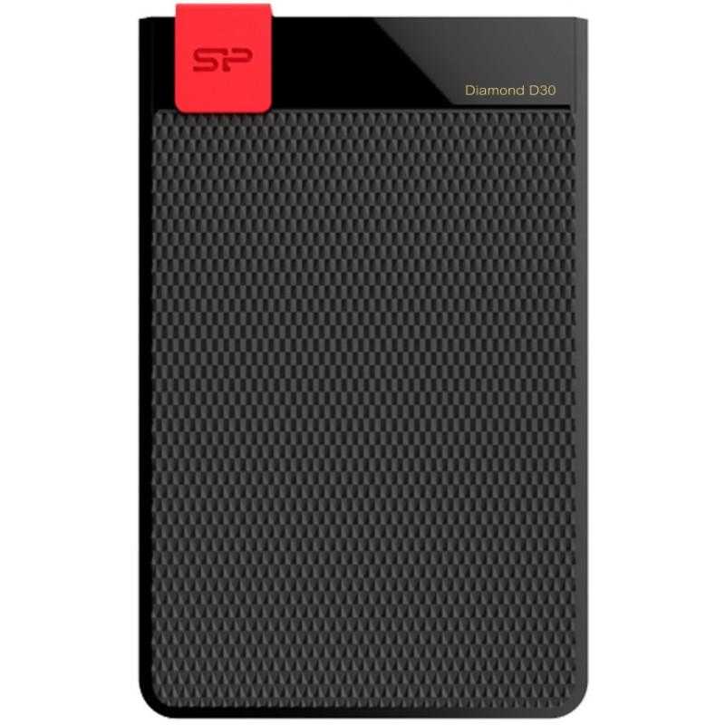 Външен диск Silicon Power Diamond D30 Black 2TB 2.5" HDD USB 3.1 - SP020TBPHDD3SS3K