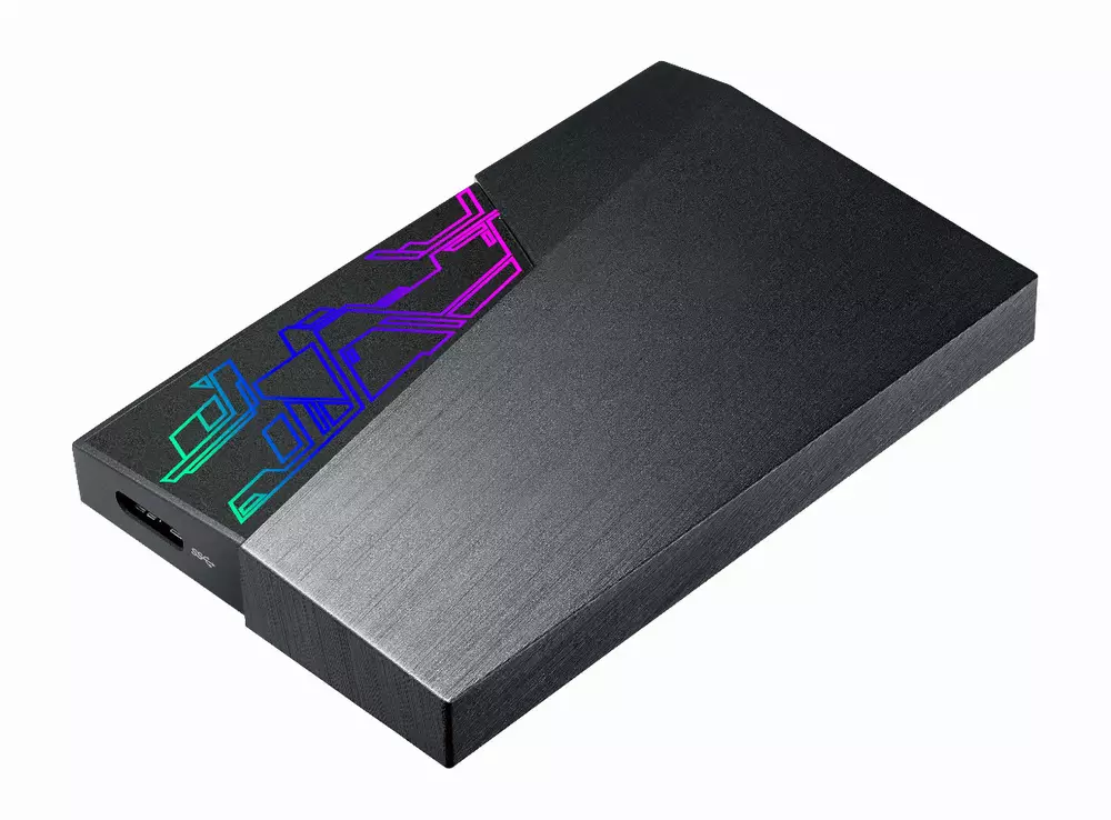 Външен диск Asus FX HDD 2TB USB 3.1 Gen1 256-bit AES Encryption Aura Sync RGB