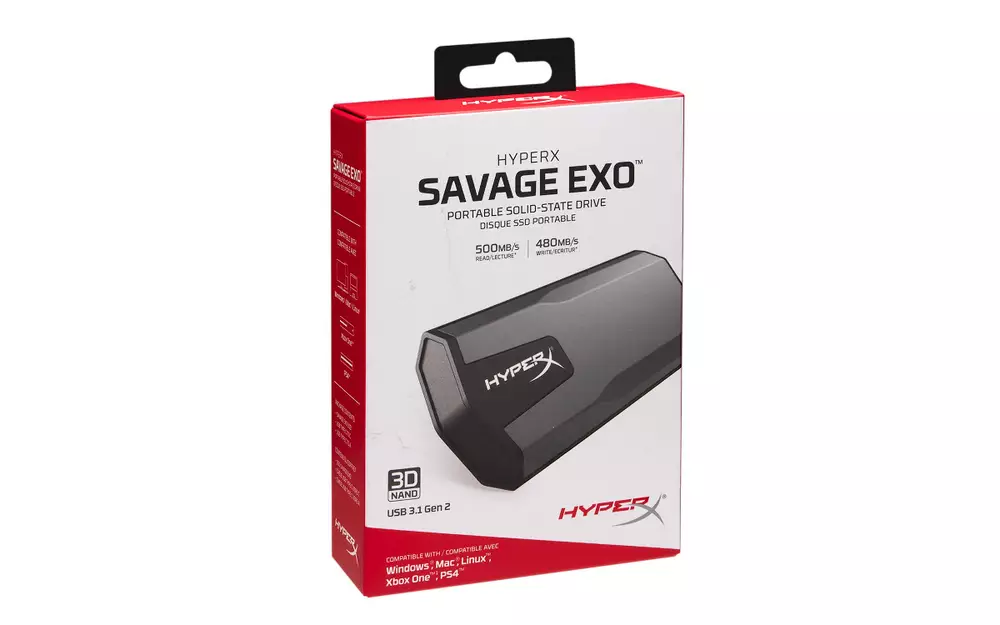 Външен Solid State Drive (SSD) Kingston HyperX Savage EXO 480GB USB 3.1 Gen 2 Type-C