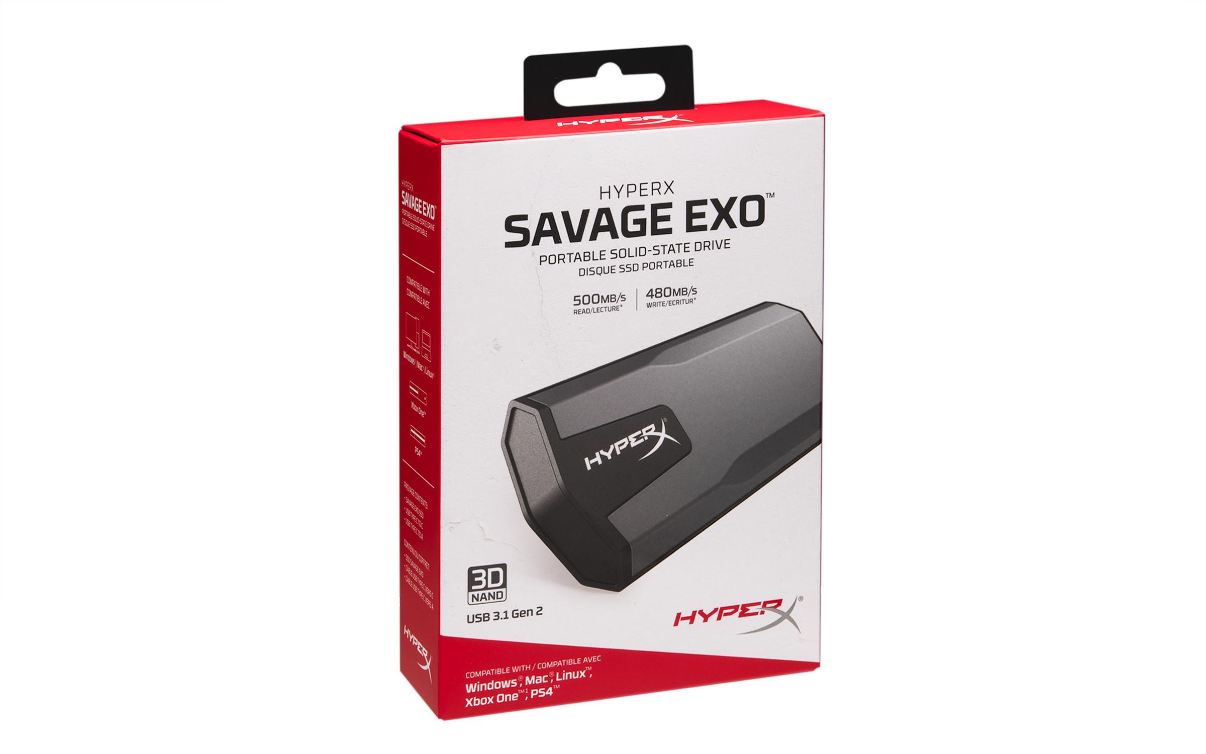 Външен Solid State Drive (SSD) Kingston HyperX Savage EXO 480GB USB 3.1 Gen 2 Type-C