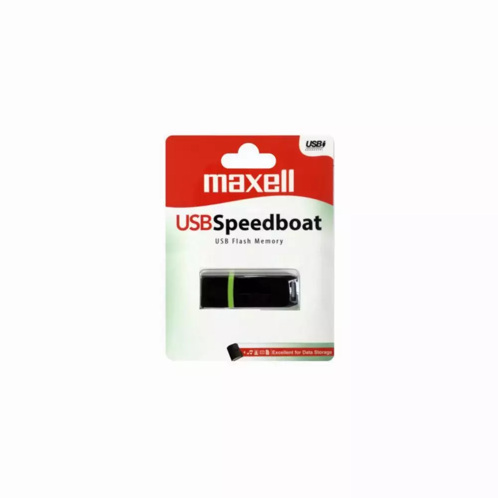 USB памет MAXELL SPEEDBOAT, USB 2.0, 4GB, ЧЕРЕН