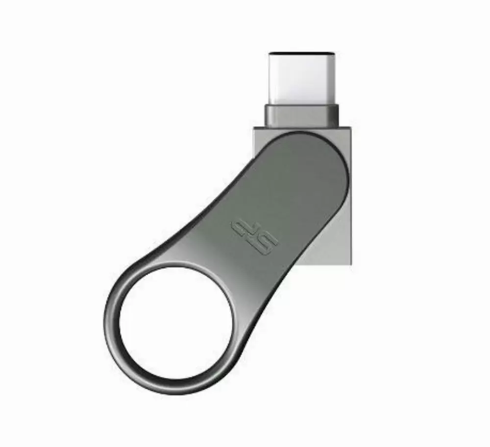 USB памет SILICON POWER Mobile C80 Titanium, 16GB, Сребрист