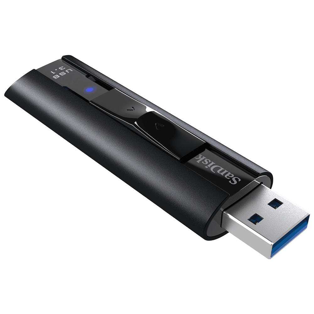 USB памет SanDisk Extreme GO, 64GB, USB 3.1, Черен