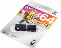 USB памет SILICON POWER LuxMini 710, 64GB, USB 2.0, Черен