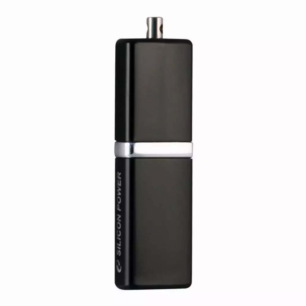USB памет SILICON POWER LuxMini 710, 64GB, USB 2.0, Черен
