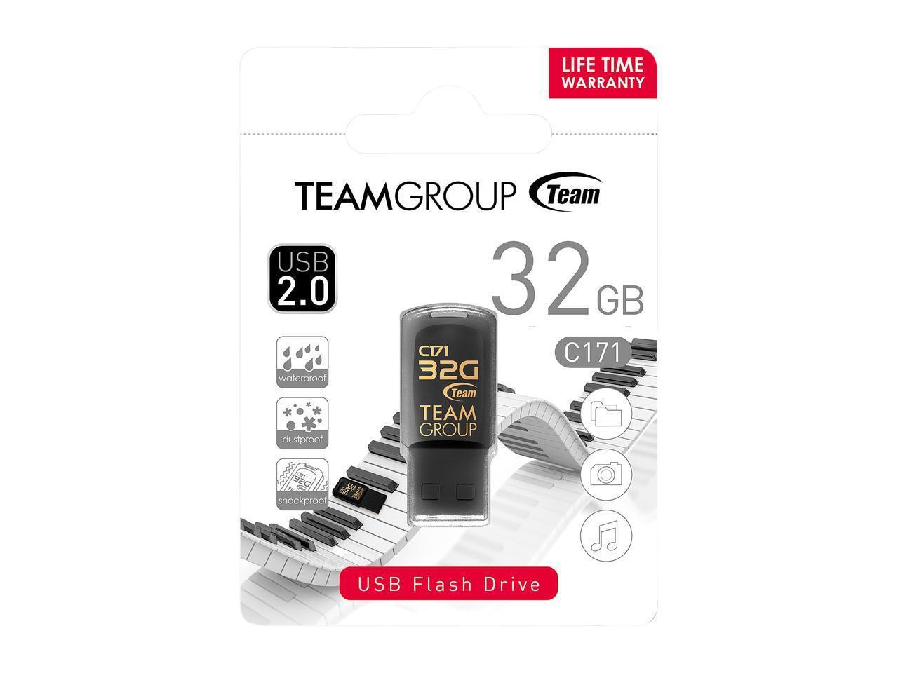 Memorie USB Team Group C171 32GB USB 2.0, Negru
