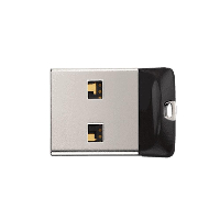USB памет SanDisk Cruzer Fit, 32GB, SDCZ33-032G-G35, Черен