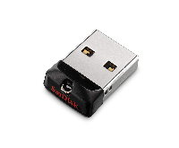 USB памет SanDisk Cruzer Fit, 16GB, SDCZ33-016G-G35, Черен