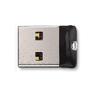 USB памет SanDisk Cruzer Fit, 16GB, SDCZ33-016G-G35, Черен