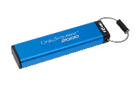 USB памет KINGSTON DataTraveler 2000, 16GB, USB 3.1, хардуерно криптиране, Син