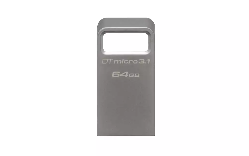 USB памет KINGSTON DataTraveler Micro 3.1 64GB, USB 3.1, Сив