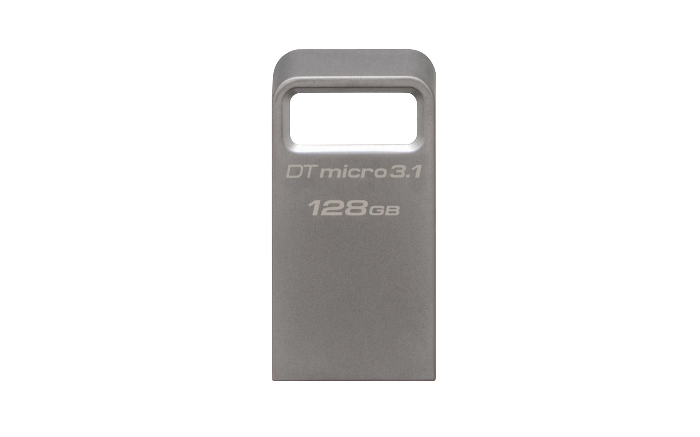 USB памет KINGSTON DataTraveler Micro 3.1 128GB, USB 3.1, Сив