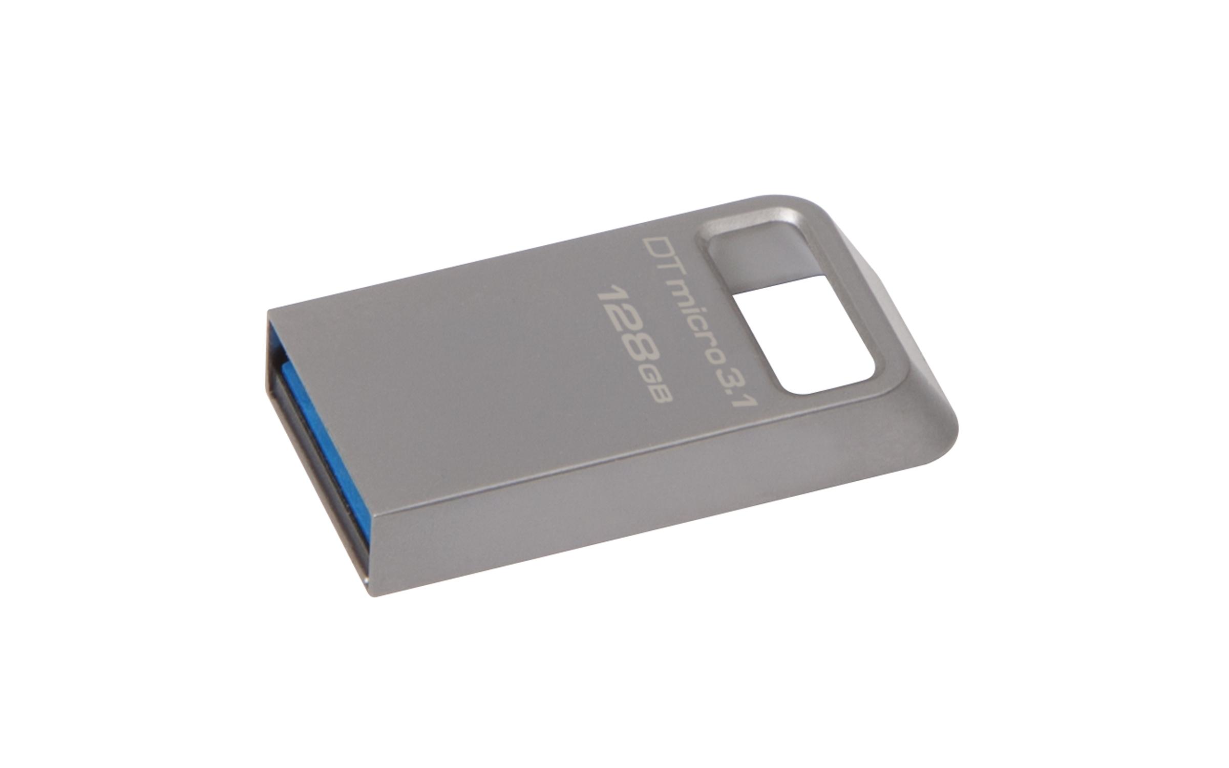 USB памет KINGSTON DataTraveler Micro 3.1 128GB, USB 3.1, Сив