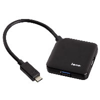 Хъб HAMA 135750 USB-C 4-портов хъб USB 3.1, Черен