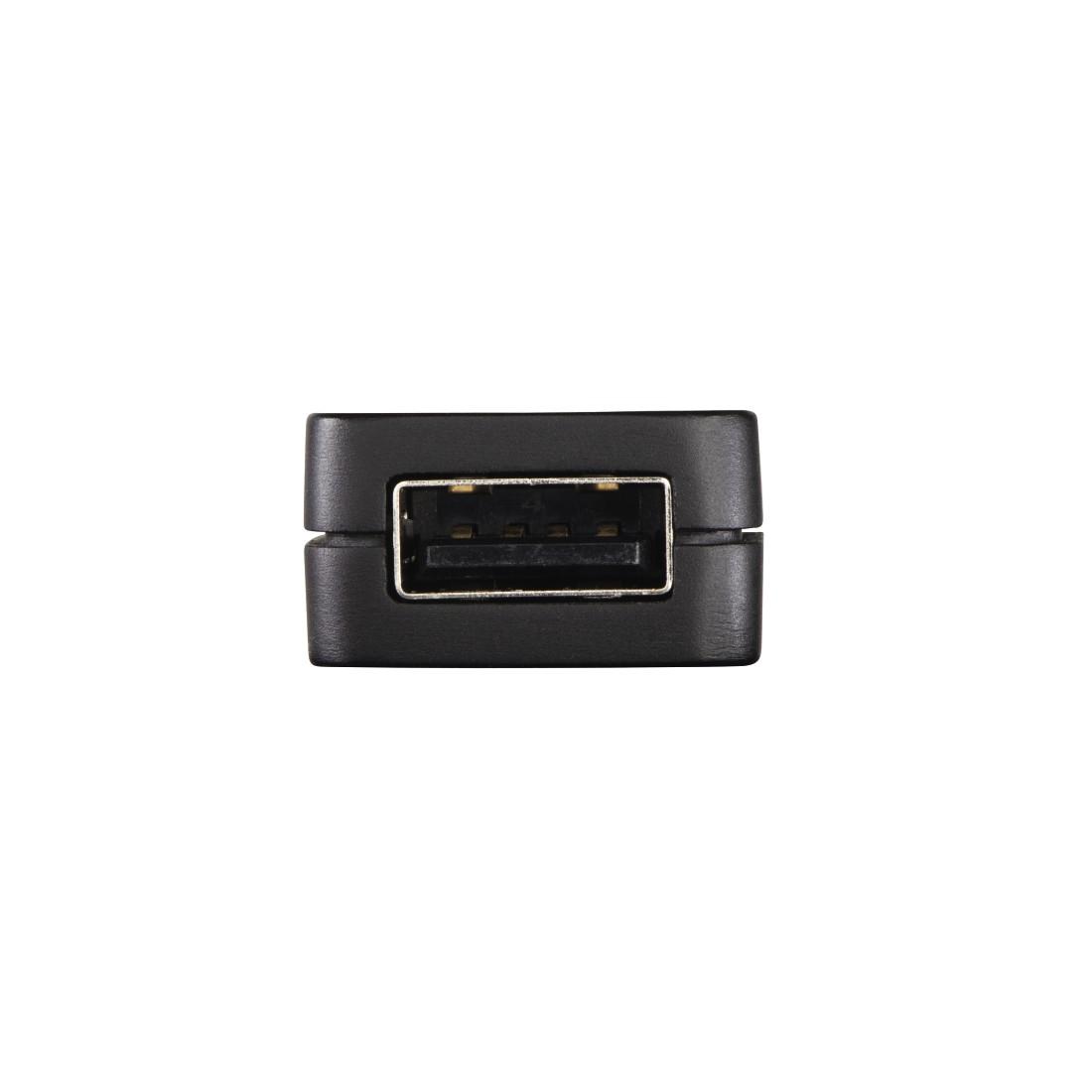 4-портов хъб USB 2.0 HAMA Slim, 4 x  USB-A, Bus-Powered, Черен
