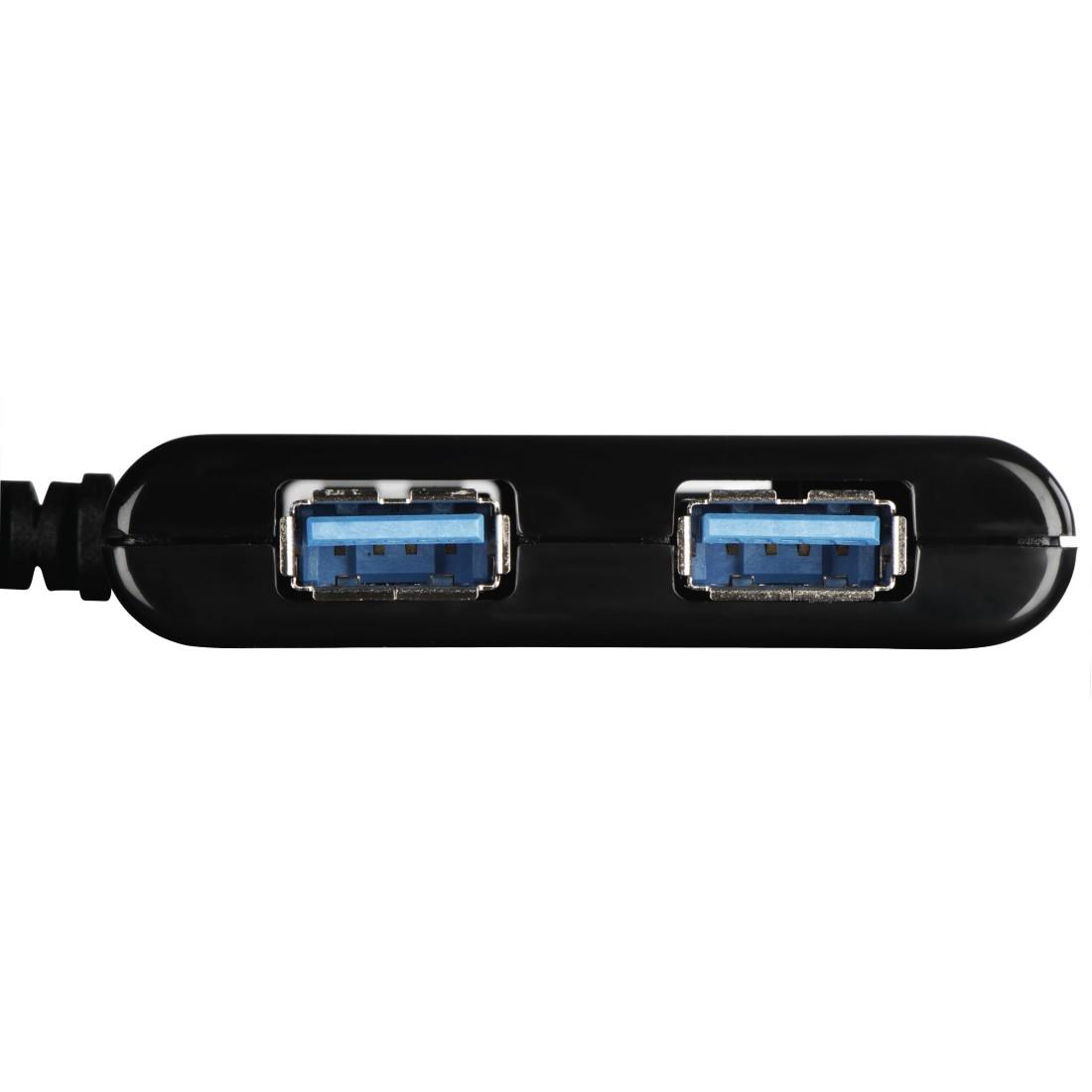4-портов хъб USB 3.1  HAMA12325, USB-C адаптер, 4 x USB-A, bus-powered, Черен