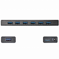 Хъб 7-портов J5 Create JUH377 USB 3.0, 1:7,Черен 