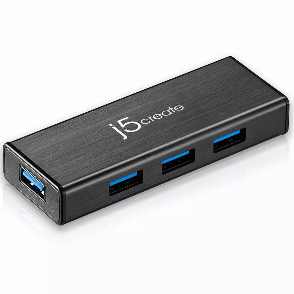 Хъб 4-портов J5 Create JUH340 USB 3.0, 1:4,Черен