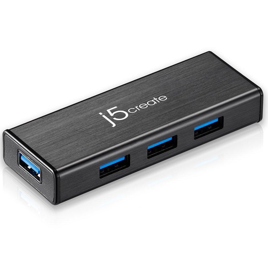 Хъб 4-портов J5 Create JUH340 USB 3.0, 1:4,Черен 