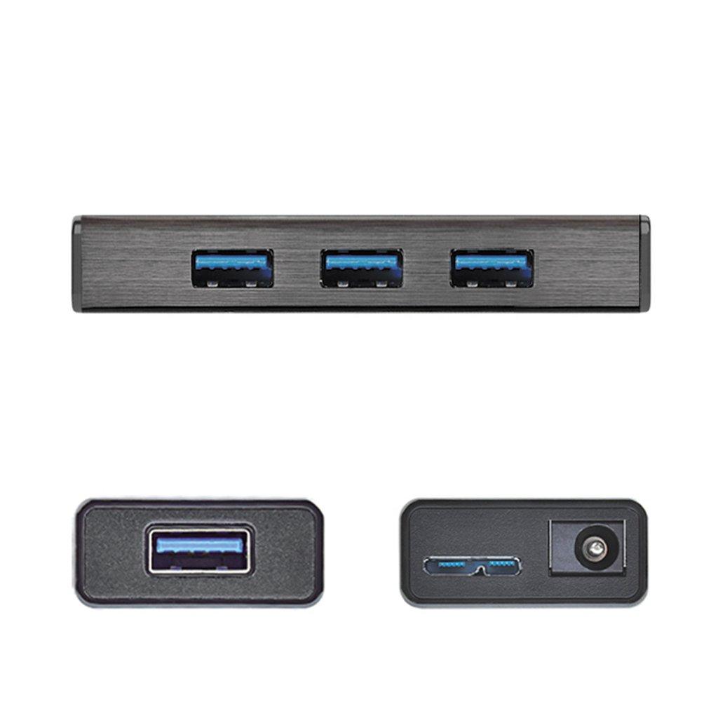 Хъб 4-портов J5 Create JUH340 USB 3.0, 1:4,Черен 