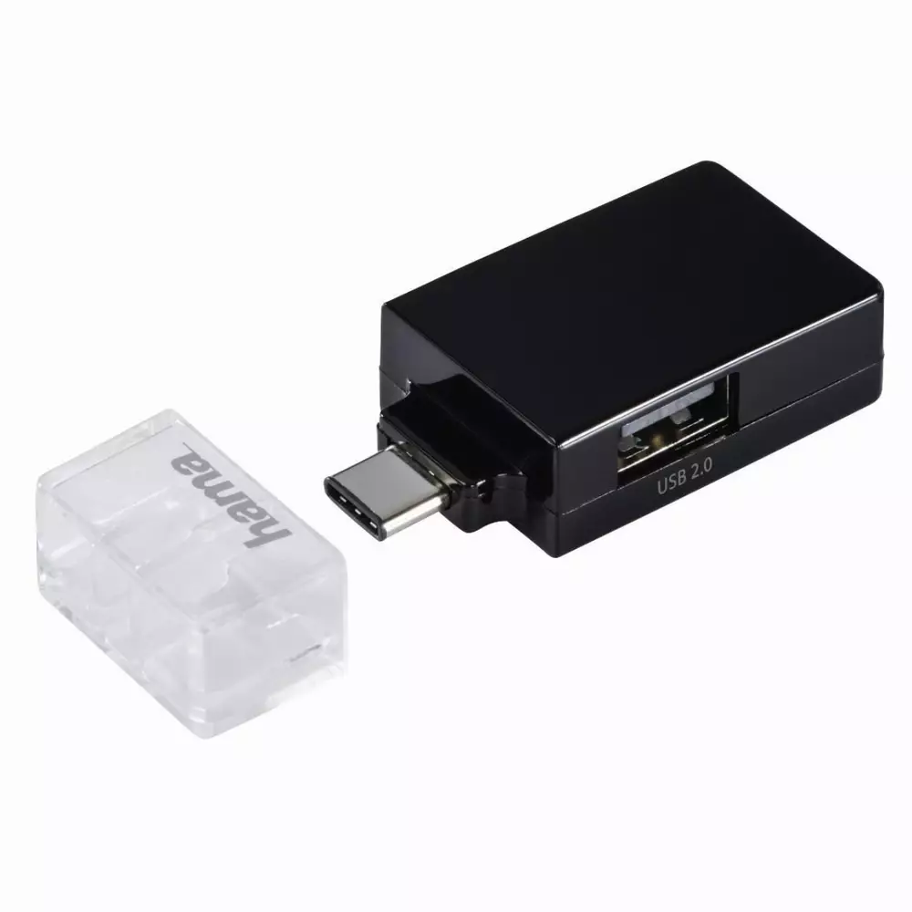 USB-C хъб 1:3 HAMA Pocket, 1 x USB-A 3.1, 2 x USB-A 2.0, Черен