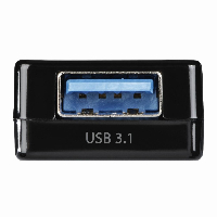 USB-C хъб 1:3 HAMA Pocket, 1 x USB-A 3.1, 2 x USB-A 2.0, Черен