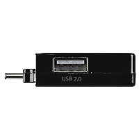 USB-C хъб 1:3 HAMA Pocket, 1 x USB-A 3.1, 2 x USB-A 2.0, Черен
