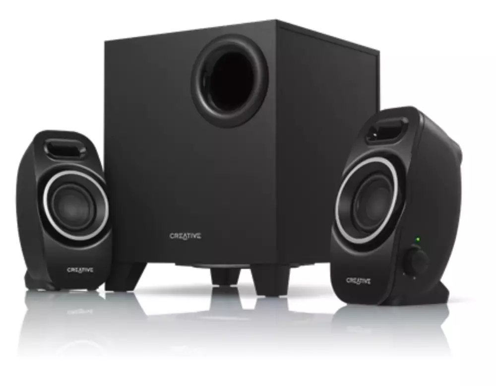 Озвучителна система Creative INSPIRE A250, 2.1, 2x2W+5W, Черен