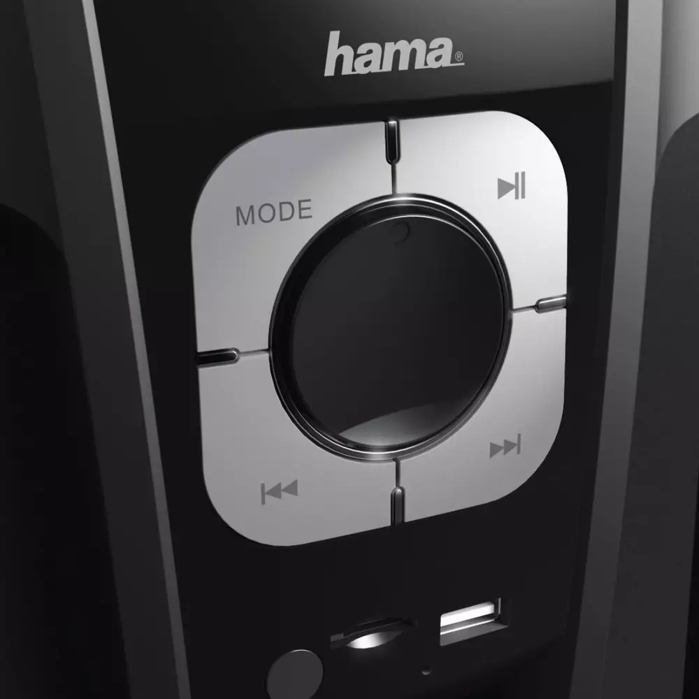 Звукова система HAMA PR-2120 173138, 2.1, 2x5W+10W, Черен
