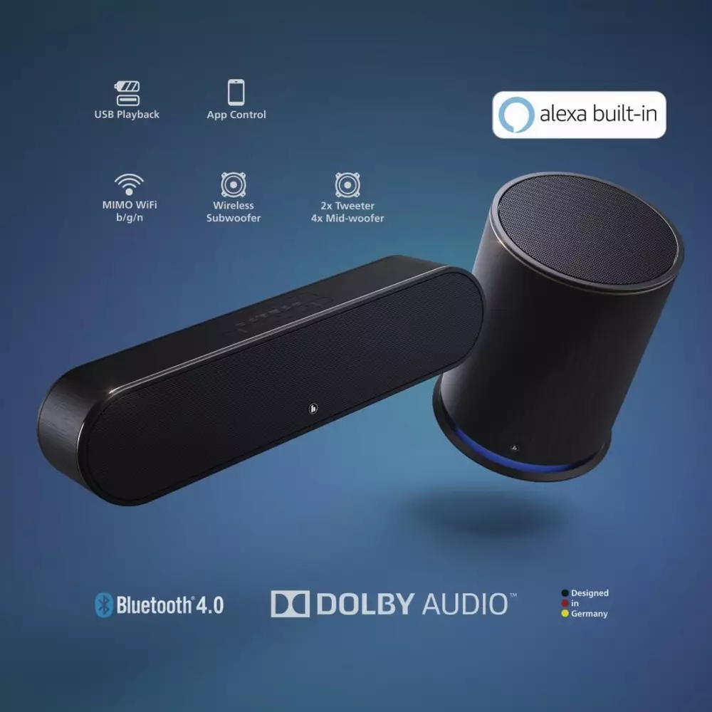 Безжична звукова система HAMA SIRIUM3800ABT, 2.1, Wireless Subwoofer/Bluetooth/AVS