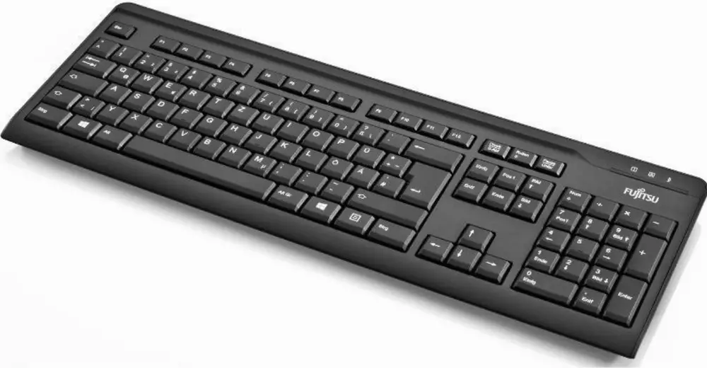 Мултимедийна клавиатура Fujitsu KB410, Черна, USB